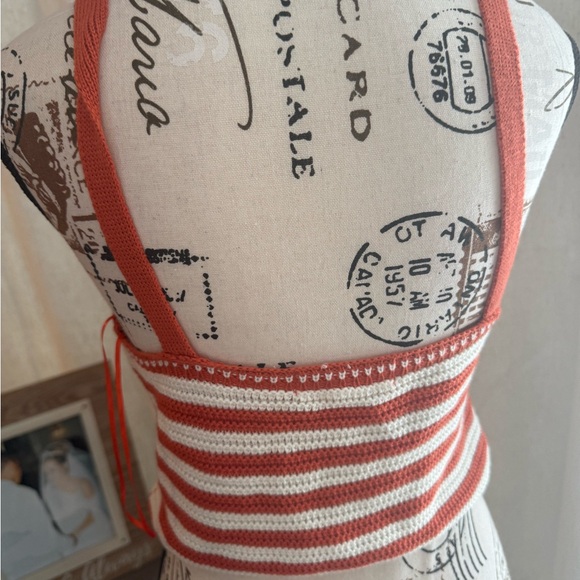 Striped Knit Halter Top - Picture 2 of 3